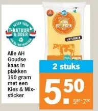 Aanbieding: AH Goudse kaas in plakken