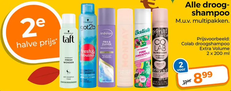 Aanbieding: Alle droogshampoo