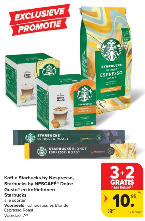 Promotie: Koffie Starbucks by Nespresso