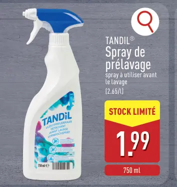Offre: Spray de prélavage