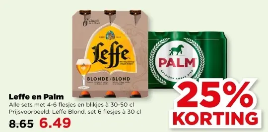 Aanbieding: Leffe en Palm