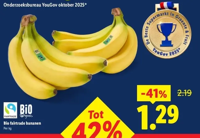 Aanbieding: Bio fairtrade bananen