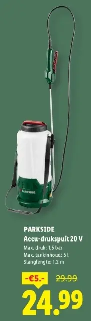 Aanbieding: Accu-drukspuit 20 V