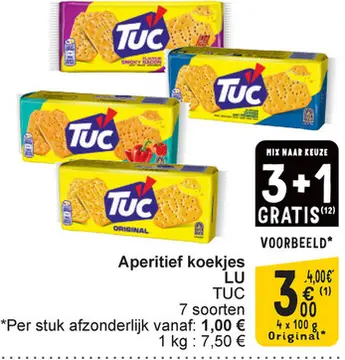 Aanbieding: Aperitief koekjes LU TUC