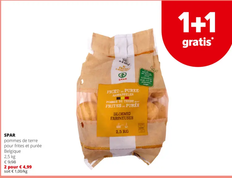 Offre: pommes de terre pour frites et purée