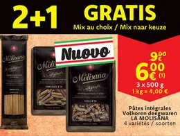 Offre: Pâtes intégrales / Volkoren deegwaren
