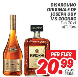Aanbieding: Disaronno originale of Joseph Guy v.s.cognac