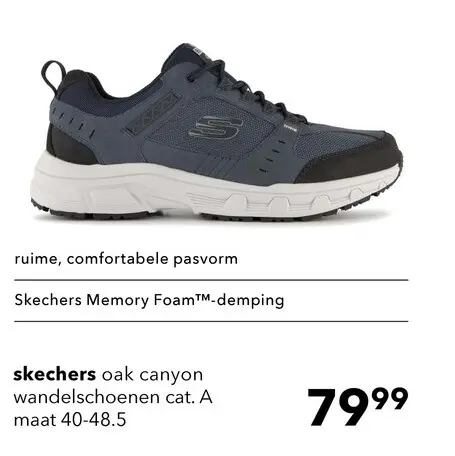 Aanbieding: Skechers Oak Canyon heren wandelschoenen categorie A blauw