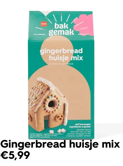 Aanbieding: Gingerbread huisje mix