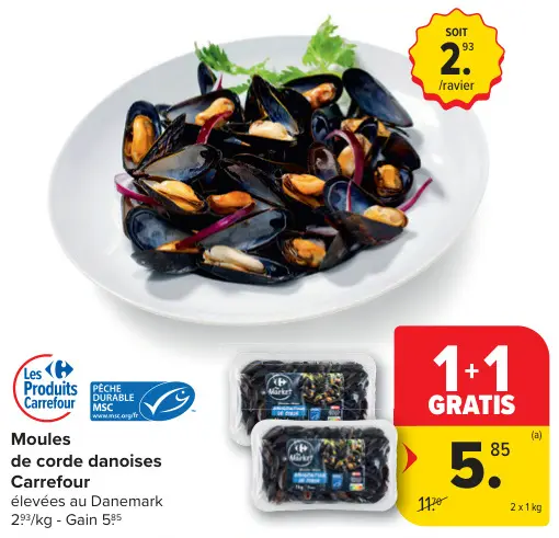 Offre: Moules de corde danoises