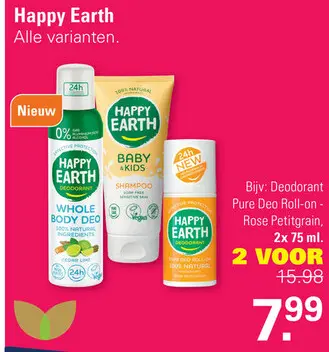 Aanbieding: Deodorant Pure Deo Roll-on - Rose Petitgrain