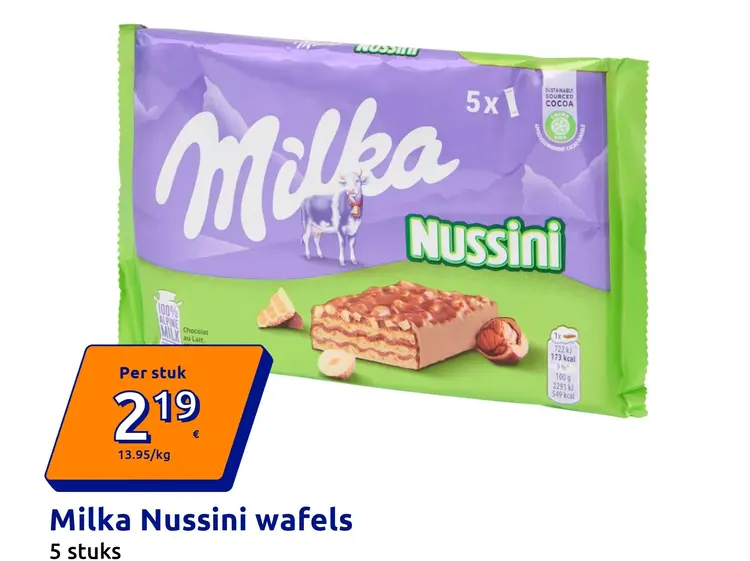 Aanbieding: Milka Nussini wafels
