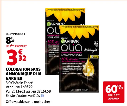 Offre: Coloration sans ammoniaque Olia