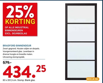 Aanbieding: BRADFORD BINNENDEUR