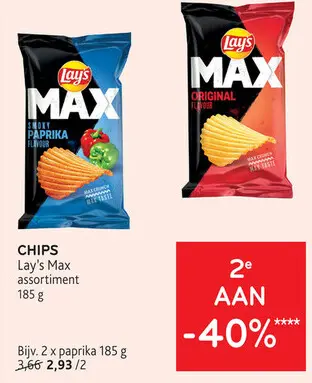 Promotie: Chips Lay's Max assortiment