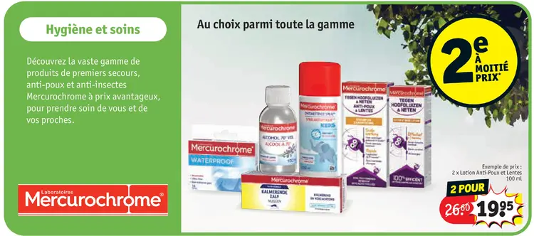 Offre: Toute la gamme Mercurochrome