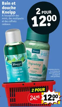 Offre: Bain et douche Kneipp