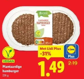 Aanbieding: Plantaardige hamburger