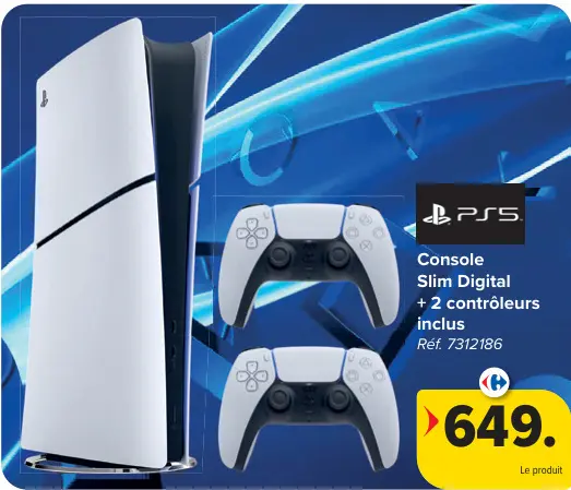 Offre: Console Slim Digital + 2 contrôleurs inclus