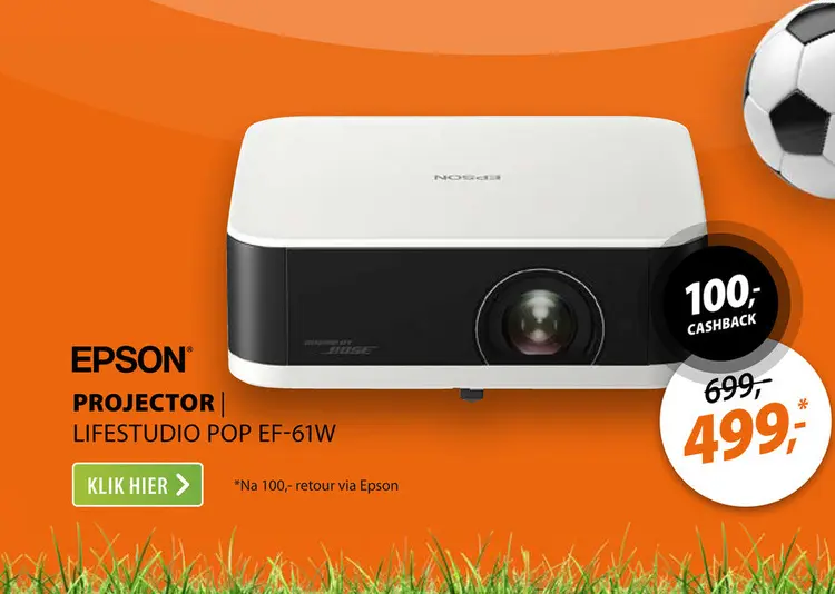 Aanbieding: Epson EF-61W Draagbare smart projector Wit