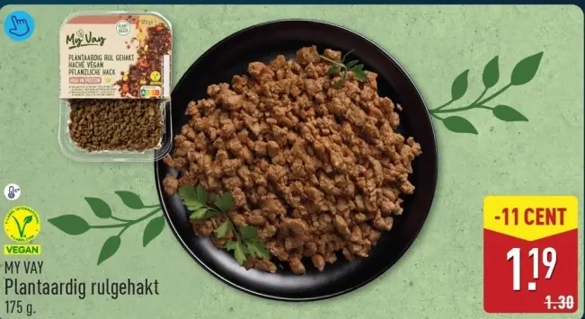 Aanbieding: Plantaardig rulgehakt