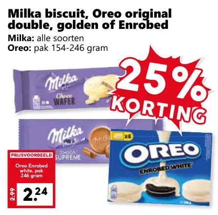Aanbieding: Milka biscuit, Oreo original double, golden of Enrobed