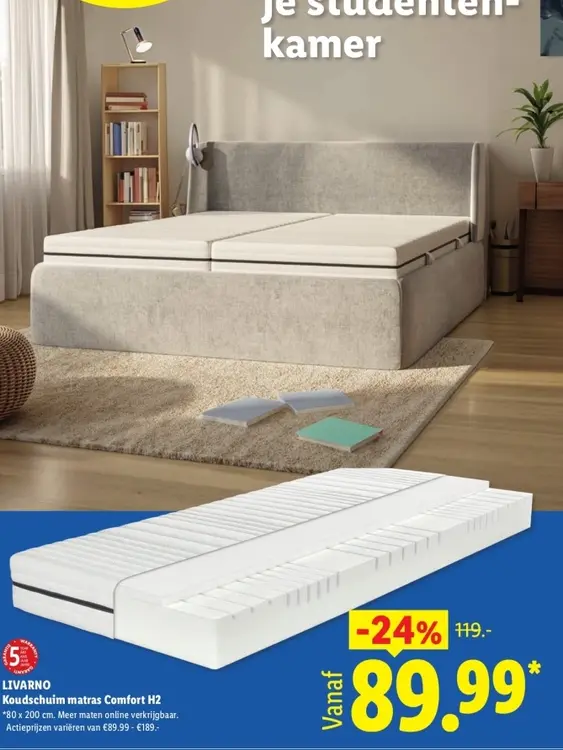 Aanbieding: Koudschuim matras Comfort H2