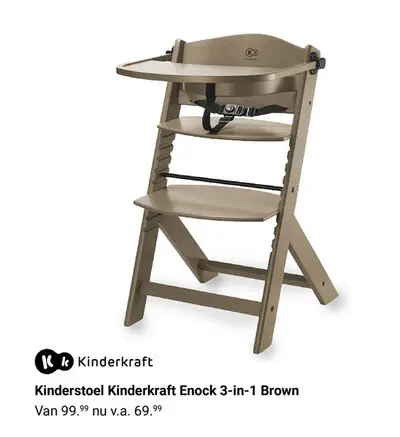 Aanbieding: Kinderstoel Kinderkraft Enock 3-in-1 Brown