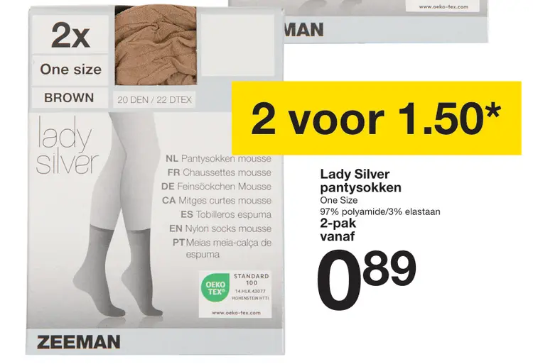 Aanbieding: Lady Silver pantysokken