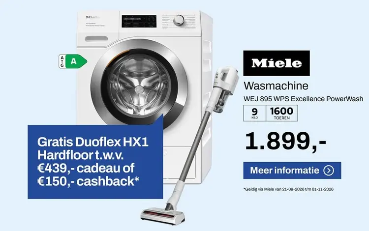 Aanbieding: Miele WEJ895 WPS PWash & TDos & Steam Excellence
