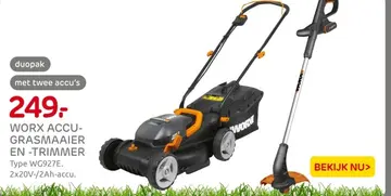 Aanbieding: WORX ACCU-GRASMAAIER EN -TRIMMER