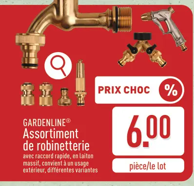 Offre: Assortiment de robinetterie