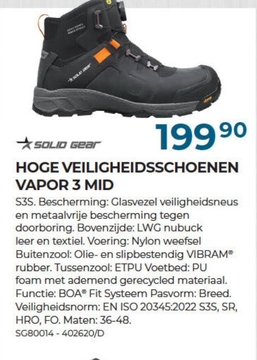 Aanbieding: HOGE VEILIGHEIDSSCHOENEN VAPOR 3 MID