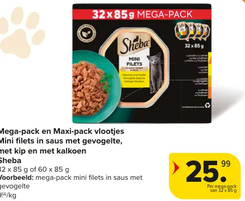 Promotie: Mega-pack en Maxi-pack vlootjes Mini filets i