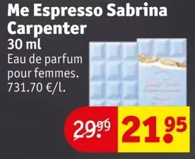 Offre: Me Espresso Sabrina Carpenter