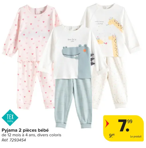 Offre: Pyjama 2 pièces bébé
