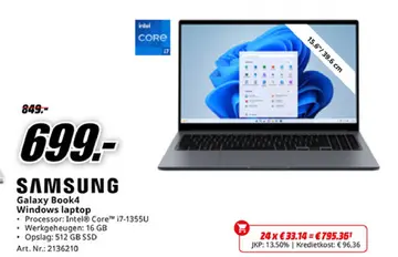 Aanbieding: Galaxy Book4 Windows laptop
