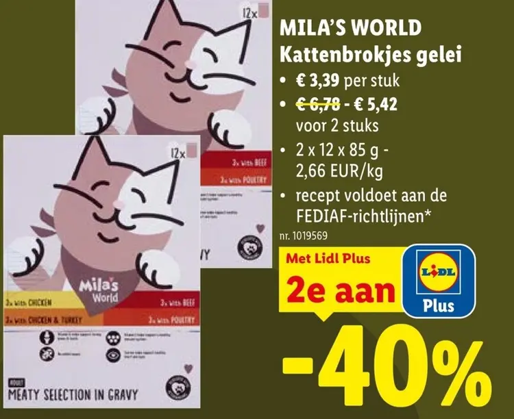Promotie: Mila's World Kattenbrokjes gelei