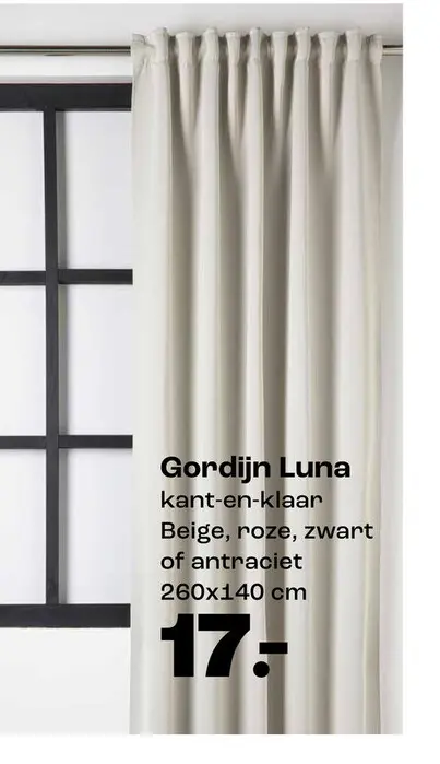 Promotie: Gordijn Luna