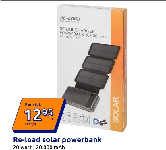 Aanbieding: Re-load solar powerbank