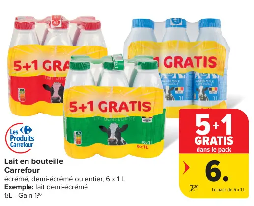 Offre: Lait en bouteille