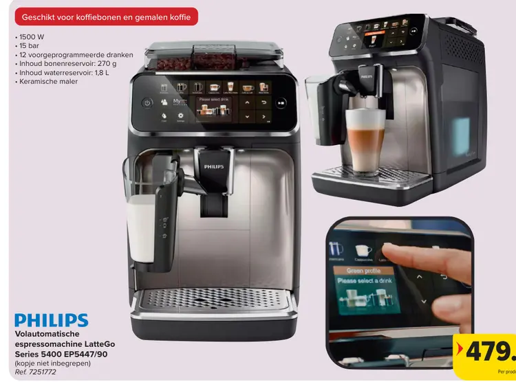 Promotie: Volautomatische espressomachine LatteGo Serie