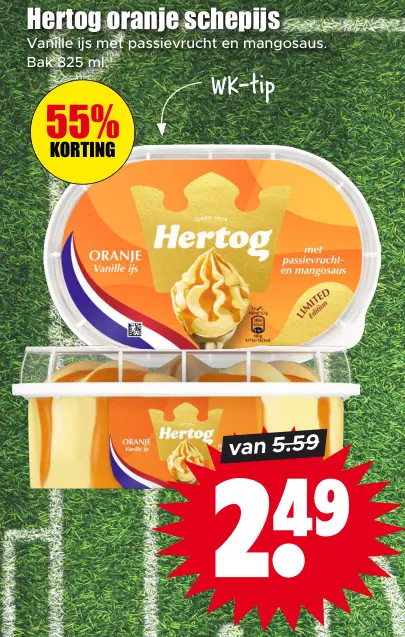 Aanbieding: Oranje schepijs