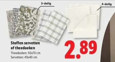 Aanbieding: Stoffen servetten of theedoeken