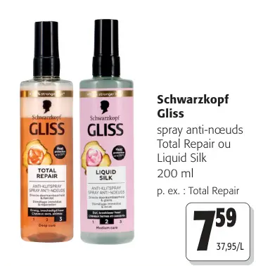 Offre: spray anti-nœuds Total Repair ou Liquid Silk