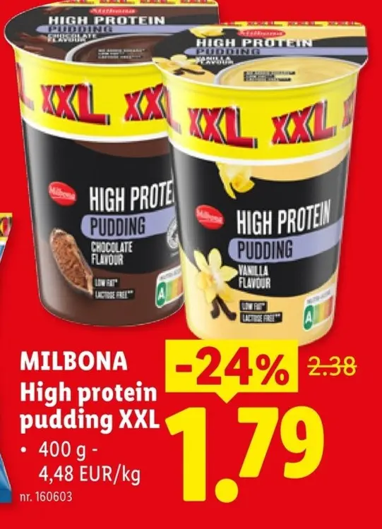 Promotie: High protein pudding XXL