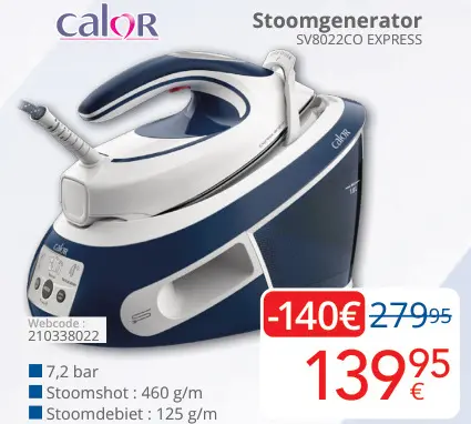 Aanbieding: Stoomgenerator SV8022CO EXPRESS
