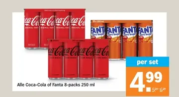 Aanbieding: Alle Coca-Cola of Fanta 8-packs