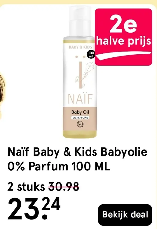 Aanbieding: Naïf Baby & Kids Babyolie 0% Parfum