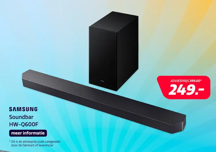 Aanbieding: Samsung Cinematic Soundbar HW-Q600F 2025